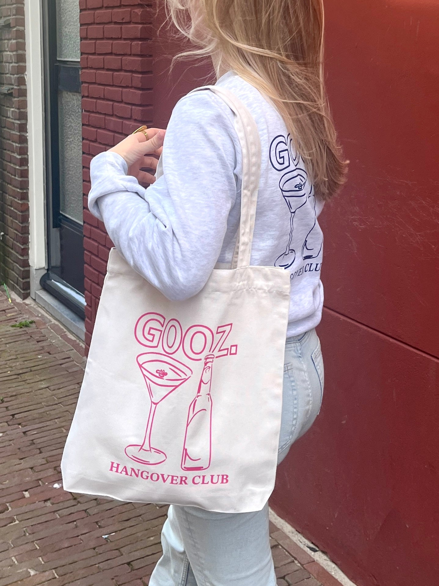 Totebag 'Katerclub' roze